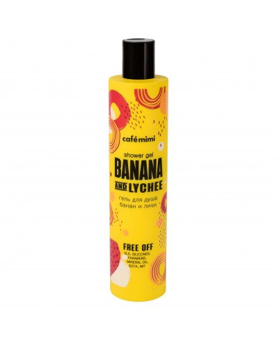 CAFÉ MIMI Żel pod prysznic – Banan i Liczi, 300 ml