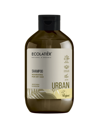 Ecolatier Urban Szampon do włosów suchych Odżywczy Awokado i malwa, 600 ml