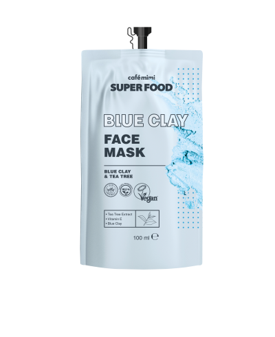 CAFE MIMI SUPER FOOD Maska do twarzy, Niebieska glina, 100 ml
