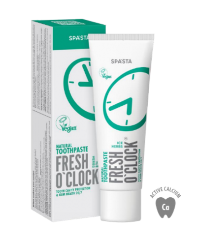 SPASTA Fresh o'clock Pasta do zębów, Ochrona przeciw próchnicy i ochrona dziąseł 24/7, 90ml