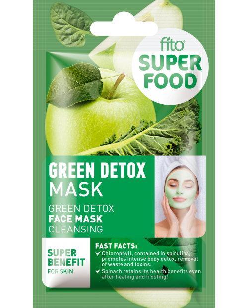 FITO SUPERFOOD Maska do twarzy, oczyszczanie, zielony detox, 10ml