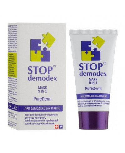 Stop Demodex pure derm maseczka do twarzy 9w1. 50ml