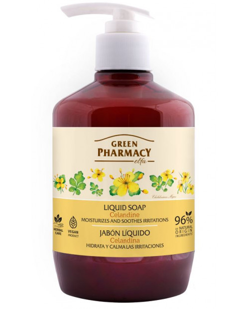 Green Pharmacy mydło w płynie Glistnik, 460 ml