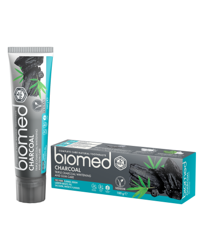 BIOMED CHARCOAL pasta do zębów, 100 g