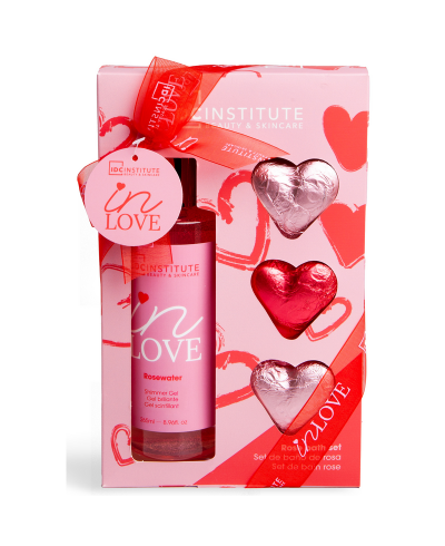 IDC Institute In Love zestaw Rose, 265 ml, 3x50 g