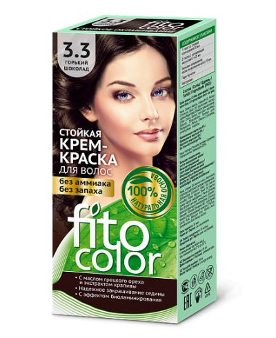 Trwała krem farba do włosów Fitocolor 3.3 odcień Gorzka czekolada