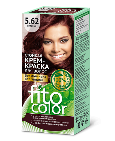 Trwała krem farba do włosów Fitocolor 5.62 odcień Burgund