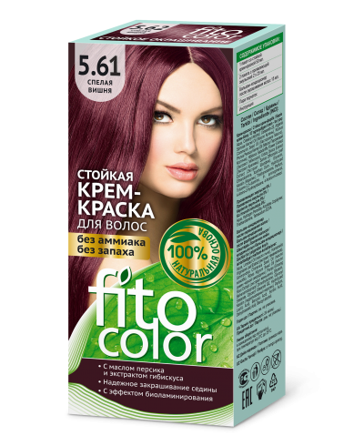 Trwała krem farba do włosów Fitocolor 5.61 odcień Dojrzała wiśnia