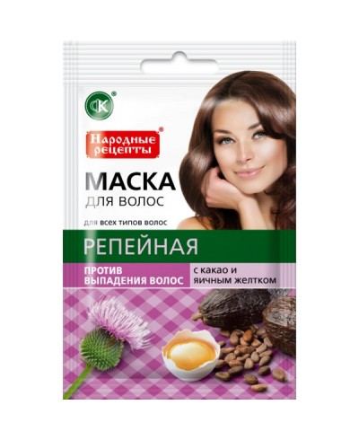 FK maska do wł."łopianowa z kakao i żółtkiem" przeciw wypad. 30 ml